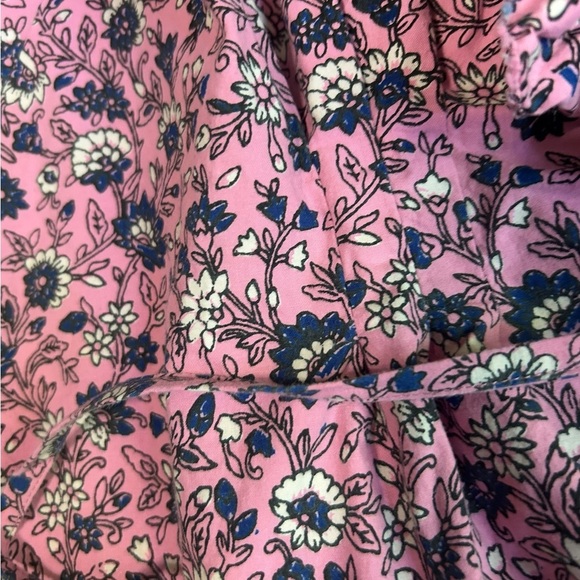 ROLLER RABBIT Cluny Brita Wrap Top Women S Pink Floral Ruffle V Neck Puff Sleeve - Picture 7 of 14